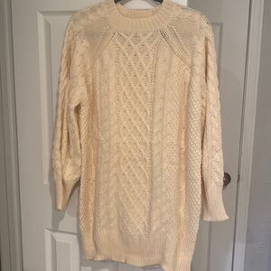 Cream sweater dress. Never worn.